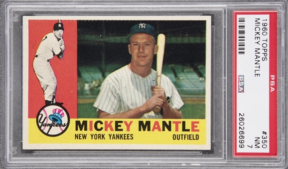 1960 Topps #350 Mickey Mantle – PSA NM 7